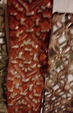 Metal Wall Art Sculpture Featuring A Textured Multicolored Design One Big One